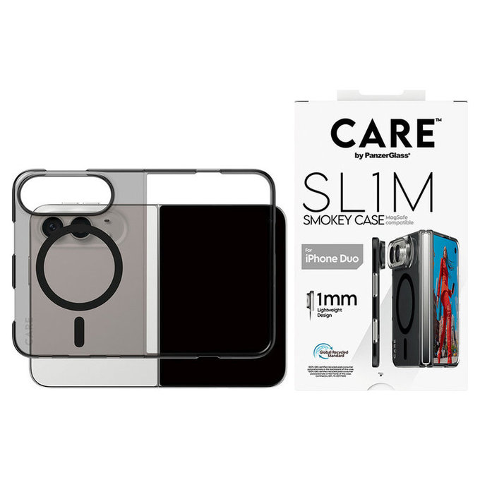 Coque SL1M Smokey avec MagSafe noir pour iPhone Duo, PanzerGlass