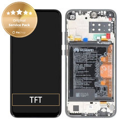 Huawei P40 Lite E - Écran LCD + Écran tactile + Cadre + Batterie (Noir minuit) - 02353FMW