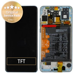 Huawei P30 Lite - Écran LCD + Ecran Tactile + Cadre + Batterie (Cristal Respiratoire) - 02353FQK, 02352VBG