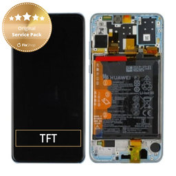 Huawei P30 Lite - Écran LCD + Ecran Tactile + Cadre + Batterie (Cristal Respiratoire) - 02353FQK, 02352VBG