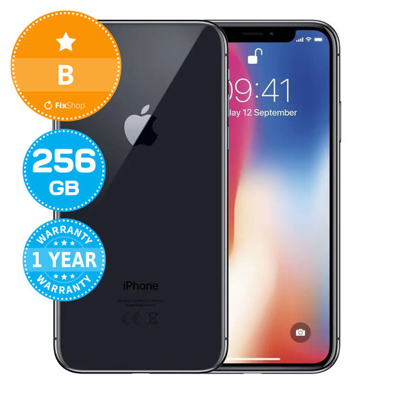Apple iPhone X Space Gray 256GB B Reconditionné