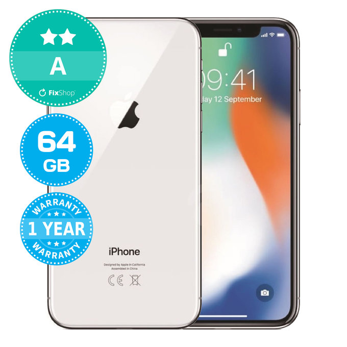 Apple iPhone X Silver 64GB A Reconditionné