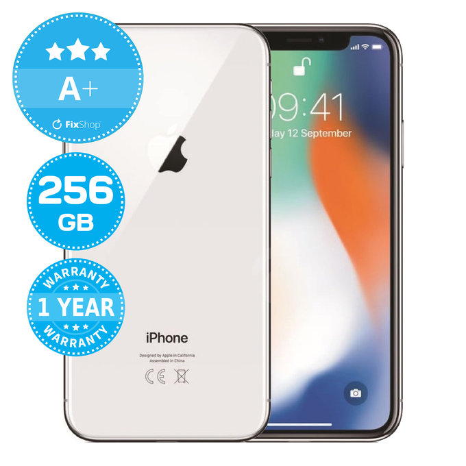 Apple iPhone X Silver 256GB A+ Reconditionné