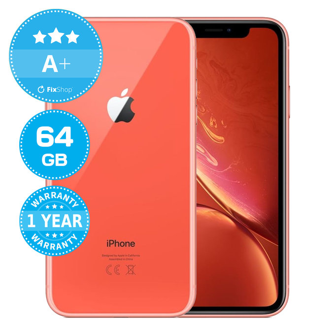 Apple iPhone XR Coral 64GB A+ Reconditionné