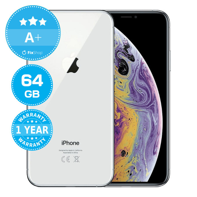 Apple iPhone XS Silver 64GB A+ Reconditionné