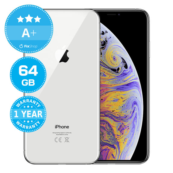 Apple iPhone XS Max Silver 64GB A+ Reconditionné