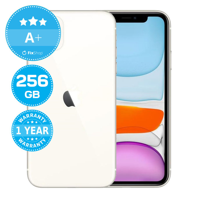Apple iPhone 11 White 256GB A+ Reconditionné