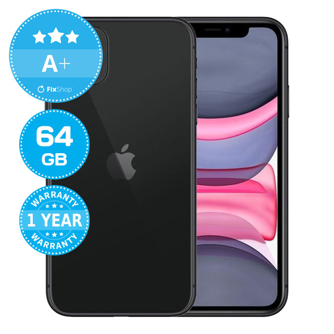 Apple iPhone 11 Black 64GB A+ Reconditionné
