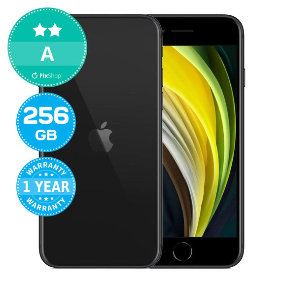 Apple iPhone SE (2nd Gen 2020) Black 256GB A Reconditionné