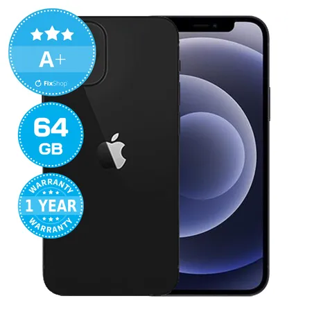 Apple iPhone 12 Mini Black 64GB A+ Reconditionné