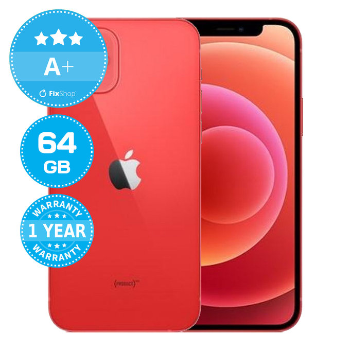 Apple iPhone 12 (PRODUCT)RED 64GB A+ Reconditionné