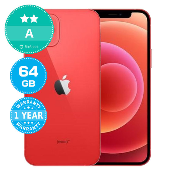 Apple iPhone 12 (PRODUCT)RED 64GB A Reconditionné