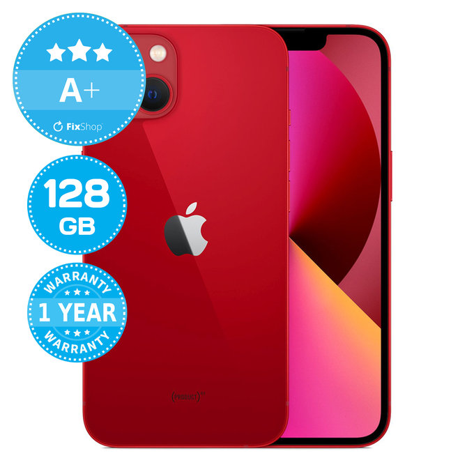 Apple iPhone 13 (PRODUCT)RED 128GB A+ Reconditionné