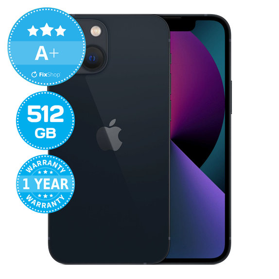 Apple iPhone 13 Mini Midnight 512GB A+ Reconditionné