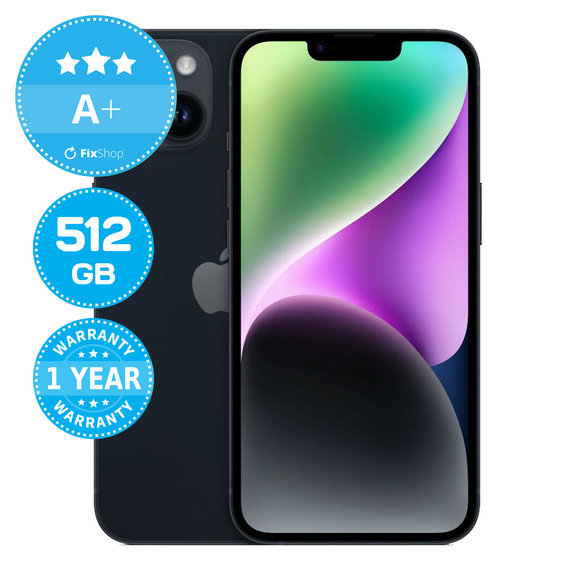 Apple iPhone 14 Midnight 512GB A+ Reconditionné