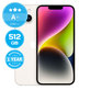 Apple iPhone 14 Starlight 512GB A+ Reconditionné