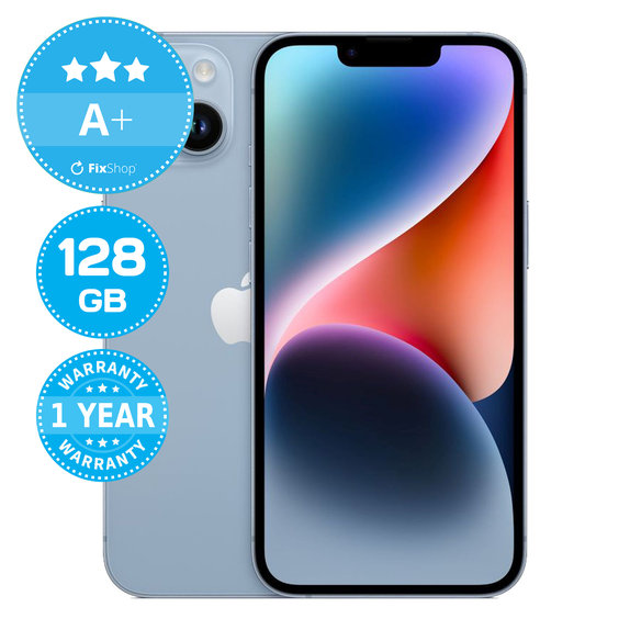 Apple iPhone 14 Blue 128GB A+ Reconditionné
