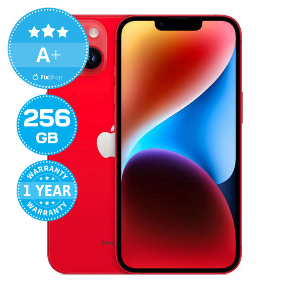Apple iPhone 14 (PRODUCT)RED 256GB A+ Reconditionné