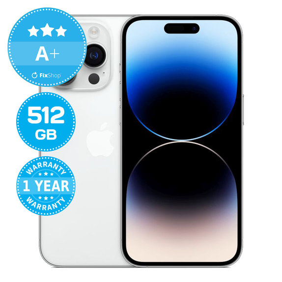 Apple iPhone 14 Pro Silver 512GB A+ Reconditionné