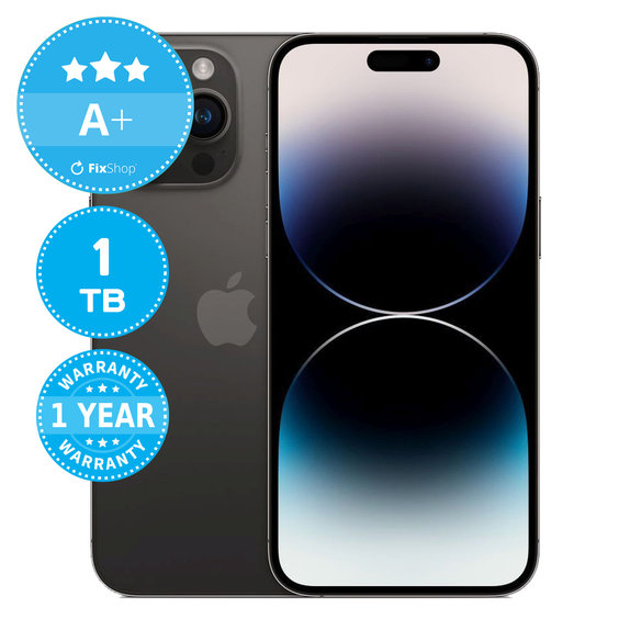 Apple iPhone 14 Pro Max Space Black 1TB A+ Reconditionné