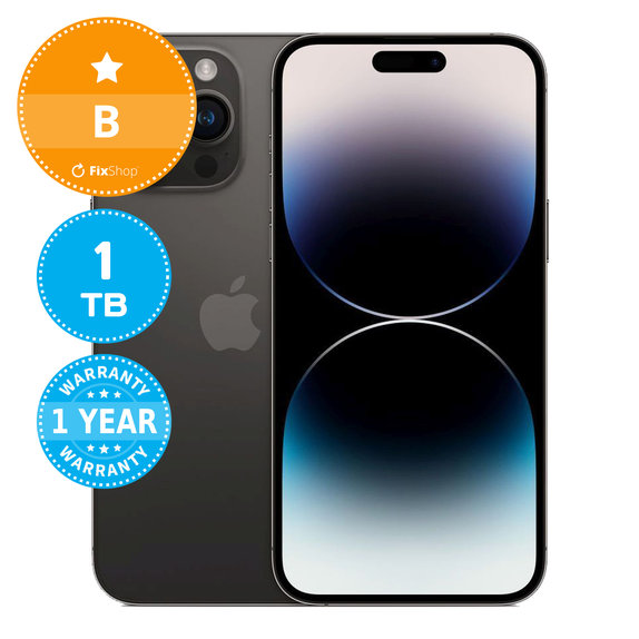 Apple iPhone 14 Pro Max Space Black 1TB B Reconditionné
