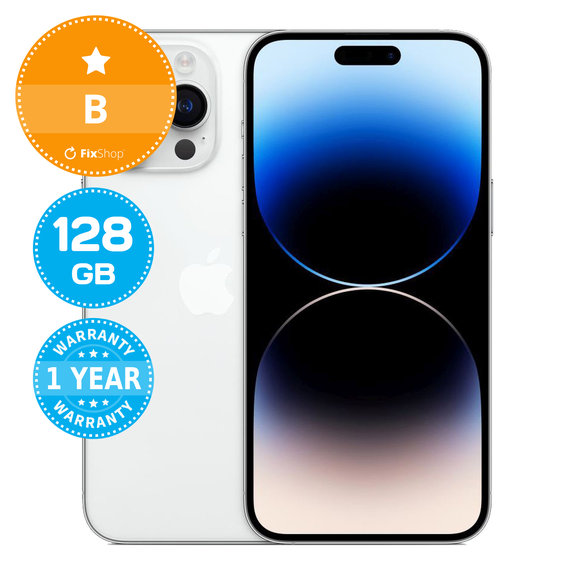 Apple iPhone 14 Pro Max Silver 128GB B Reconditionné