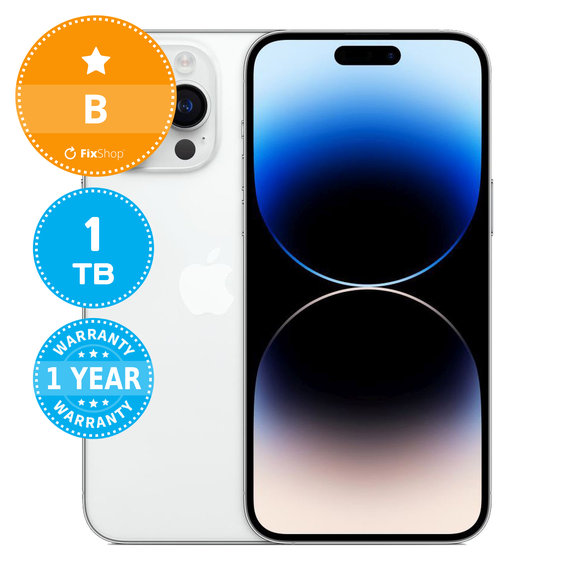 Apple iPhone 14 Pro Max Silver 1TB B Reconditionné