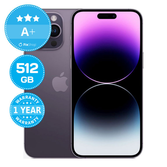 Apple iPhone 14 Pro Max Deep Purple 512GB A+ Reconditionné