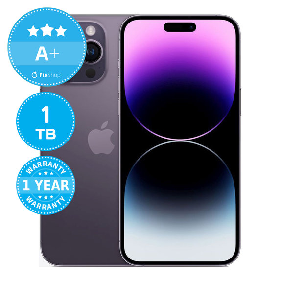 Apple iPhone 14 Pro Max Deep Purple 1TB A+ Reconditionné