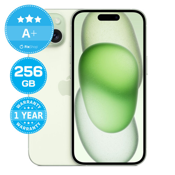 Apple iPhone 15 Green 256GB A+ Reconditionné