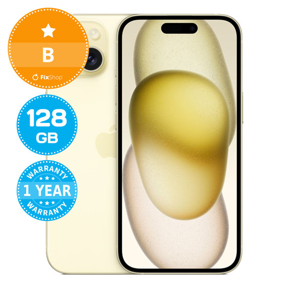 Apple iPhone 15 Yellow 128GB B Reconditionné