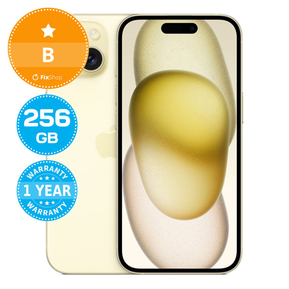 Apple iPhone 15 Yellow 256GB B Reconditionné
