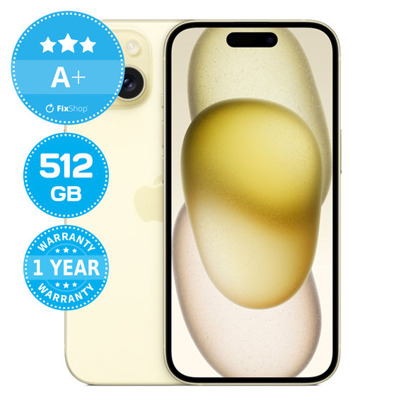 Apple iPhone 15 Yellow 512GB A+ Reconditionné