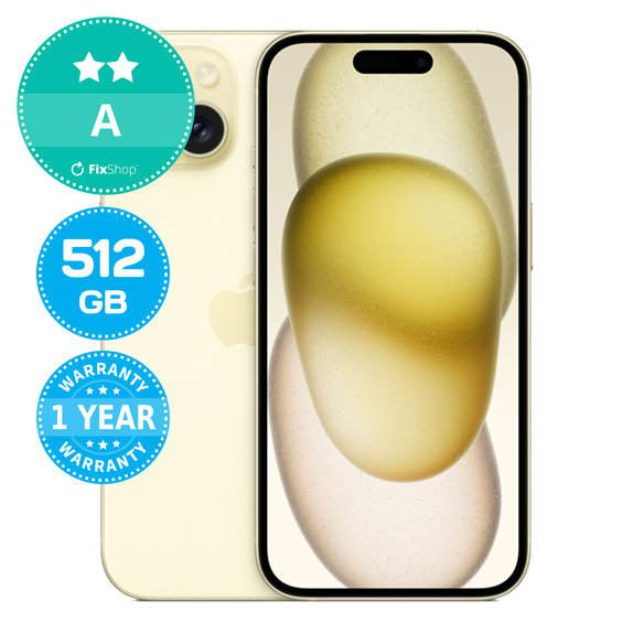 Apple iPhone 15 Yellow 512GB A Reconditionné