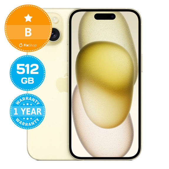 Apple iPhone 15 Yellow 512GB B Reconditionné