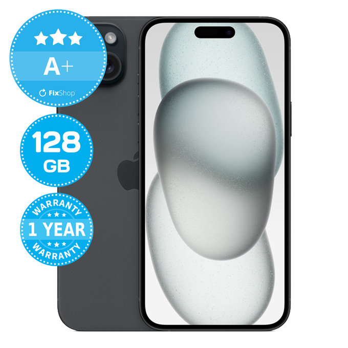 Apple iPhone 15 Plus Black 128GB A+ Reconditionné