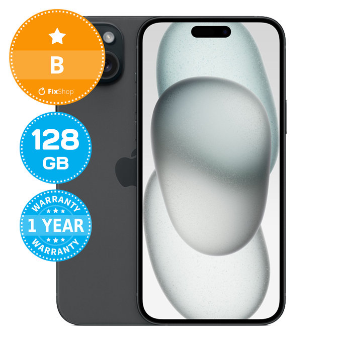 Apple iPhone 15 Plus Black 128GB B Reconditionné