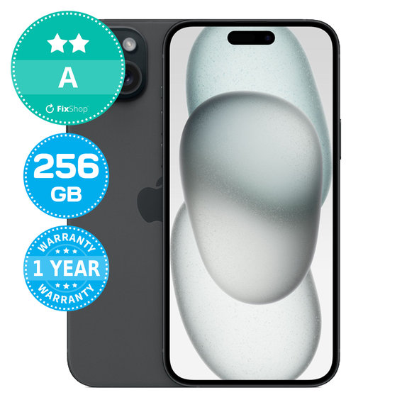 Apple iPhone 15 Plus Black 256GB A Reconditionné