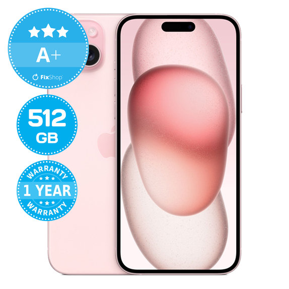 Apple iPhone 15 Plus Pink 512GB A+ Reconditionné