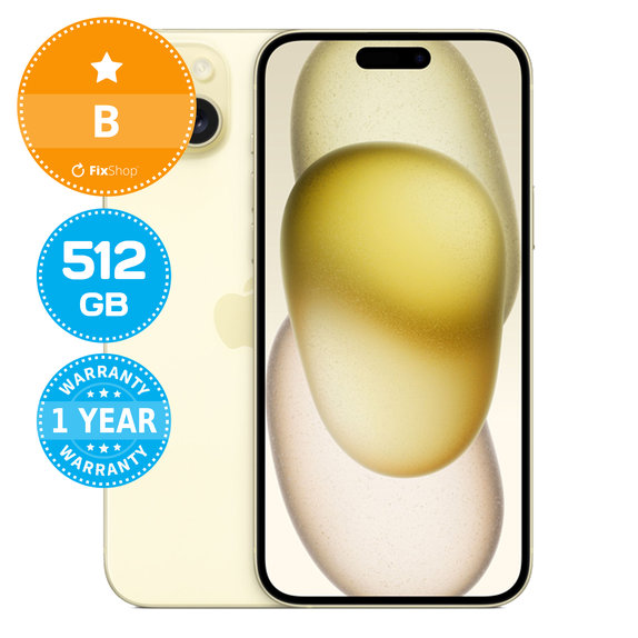 Apple iPhone 15 Plus Yellow 512GB B Reconditionné