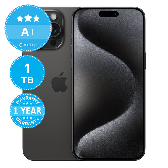 Apple iPhone 15 Pro Max Black Titanium 1TB A+ Reconditionné