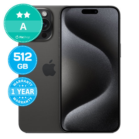 Apple iPhone 15 Pro Max Black Titanium 512GB A Reconditionné