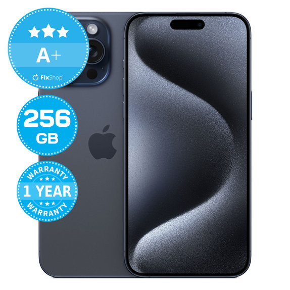 Apple iPhone 15 Pro Max Blue Titanium 256GB A+ Reconditionné