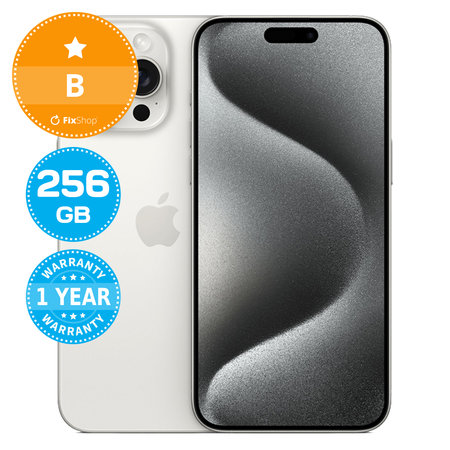 Apple iPhone 15 Pro Max White Titanium 256GB B Reconditionné