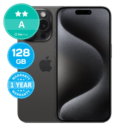 Apple iPhone 15 Pro Black Titanium 128GB A Reconditionné