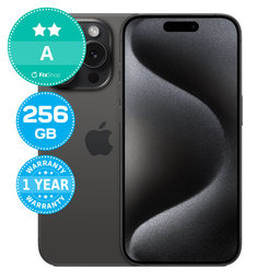 Apple iPhone 15 Pro Black Titanium 256GB A Reconditionné