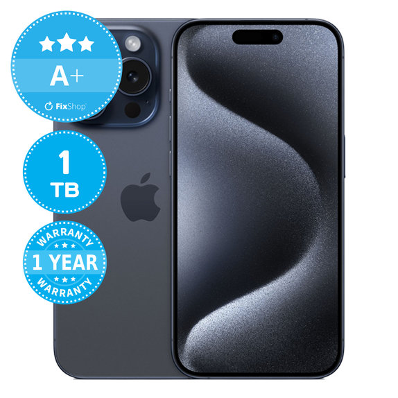 Apple iPhone 15 Pro Blue Titanium 1TB A+ Reconditionné