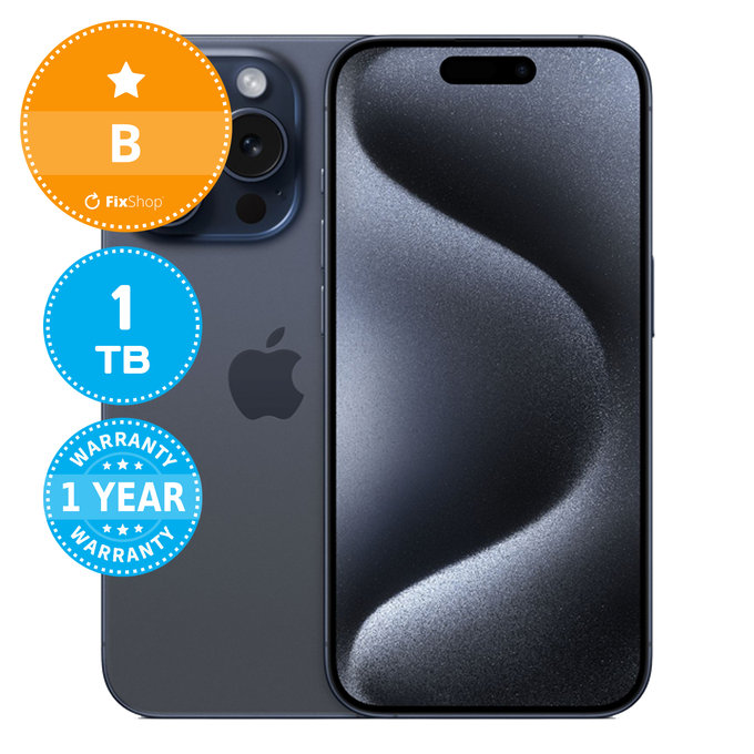 Apple iPhone 15 Pro Blue Titanium 1TB B Reconditionné
