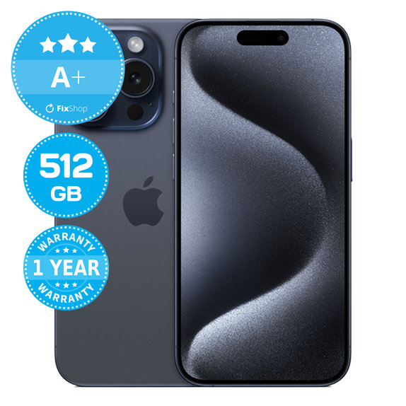 Apple iPhone 15 Pro Blue Titanium 512GB A+ Reconditionné