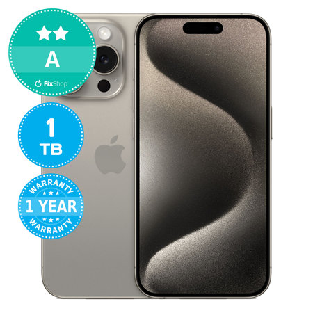 Apple iPhone 15 Pro Natural Titanium 1TB A Reconditionné